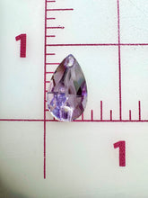 Rhinestones - 13x22mm Czech "Bright-Cut" Tanzanite Pear-Shape Sew-On